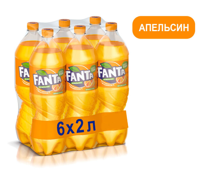 Fanta Апельсин напиток сильногазированный, ПЭТ, 2 л (Фанта)