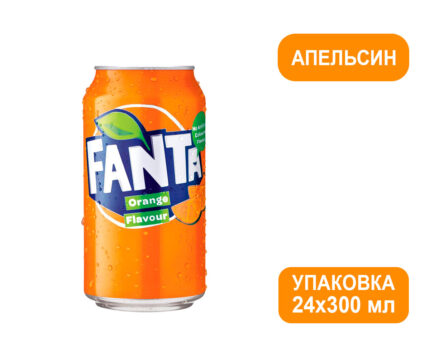 Fanta Апельсин напиток сильногазированный, ж/б, 0,3 л (Фанта)