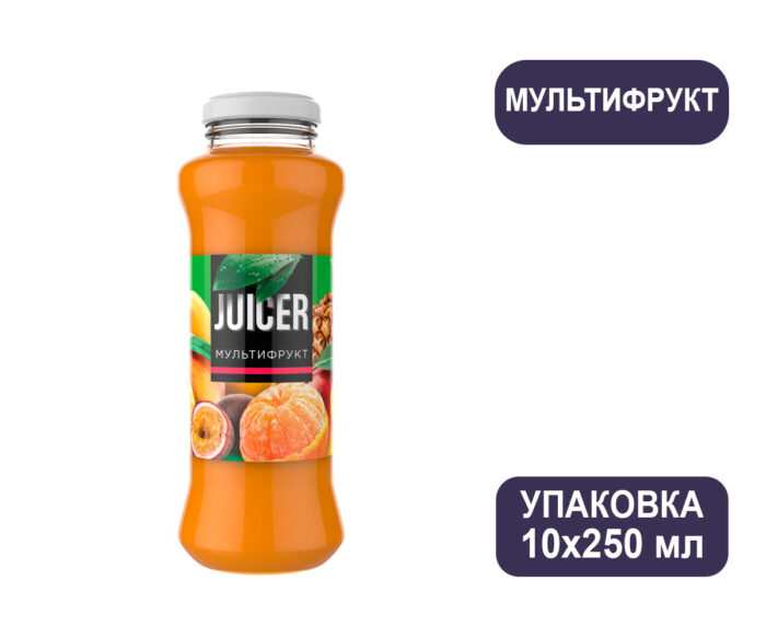 Сок Juicer Мультифрукт от Barinoff, стекло, 0,25 л