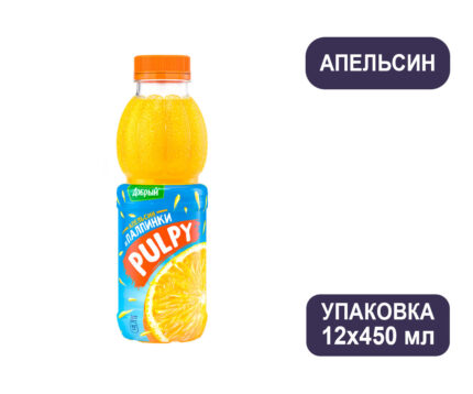 Добрый Pulpy Апельсин, напиток сокосодержащий, ПЭТ, 0,45 л (Палпи)
