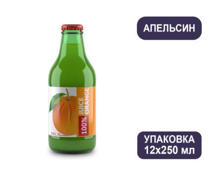 Сок Barinoff Апельсин с мякотью, стекло, 0,25 л