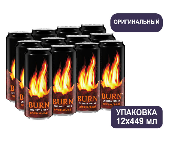 Энергетический напиток Burn, ж/б 0,449 л