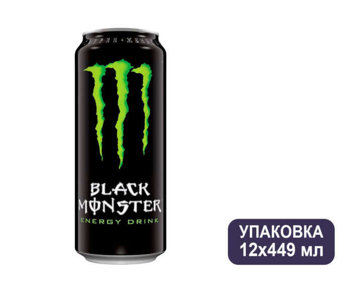 Black Monster Energy, ж/б 0,449 л
