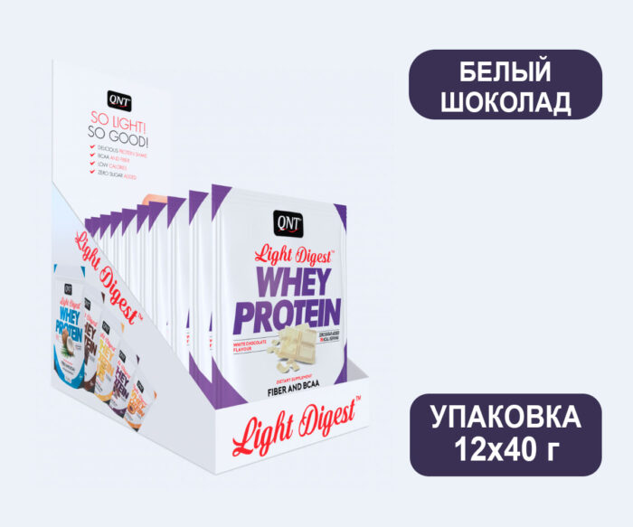 Протеин QNT к пище 40 г. Белый шоколад