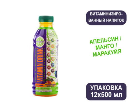 Vitannur витаминизированный эко напиток (апельсин/манго/маракуйя) 0,5 л