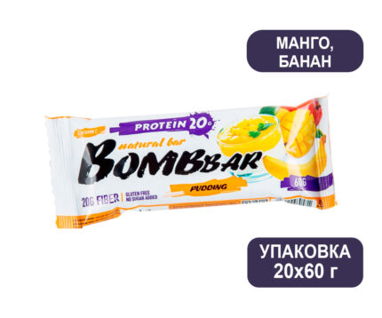 Батончик протеиновый Bombbar Манго/Банан 60 г