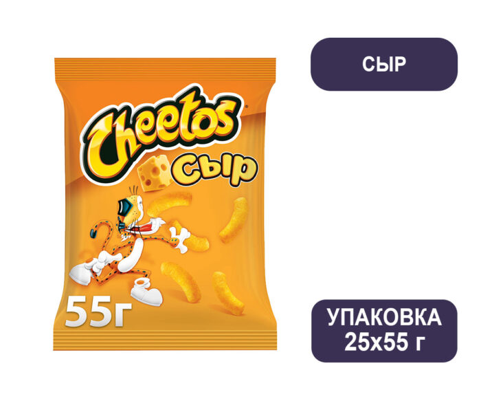 Cheetos сыр, 55 г, 25 шт