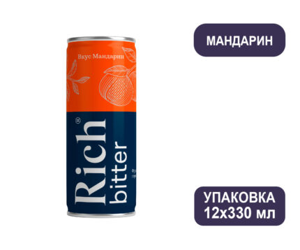 Rich Мандарин, газированный напиток, ж/б, 0,33 л