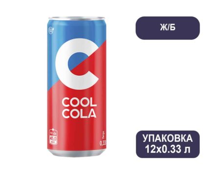 Напиток "Cool Cola" безалкогольный сильногазированный, ж/б, 0,33 л