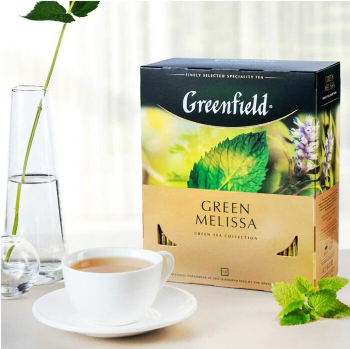 Чай Greenfield Green Melissa зеленый, (1,5 г x 100шт)